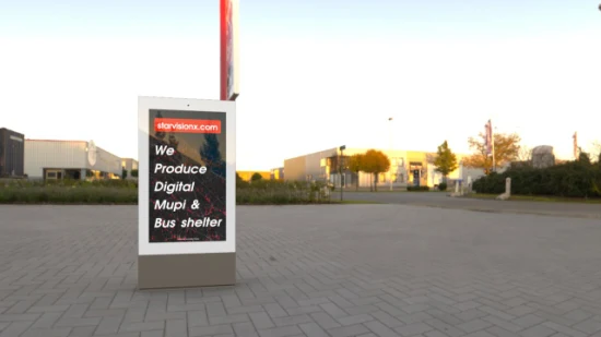 Kiosque publicitaire étanche double face, affichage LCD de signalisation numérique extérieure pour l'aéroport